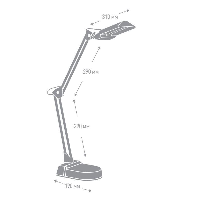 Светильник KD-017A настол. база + струбцина 230В 11Вт КЛЛ 2G7 серебр. Camelion 3278