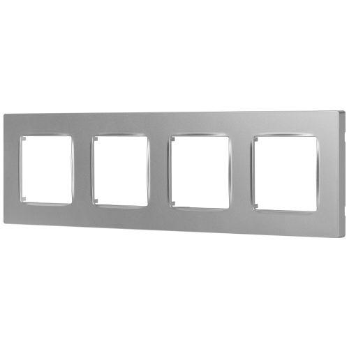 Рамка 4-м 12-5204-03 Классик алюм. Эра Б0067692