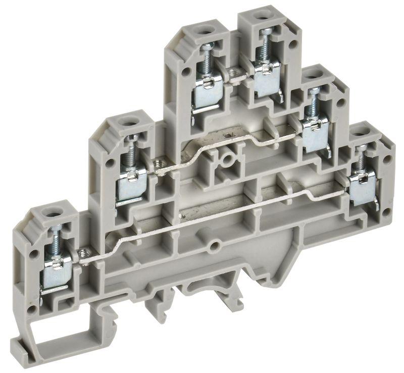 Колодка клеммная CTS-ML ARMAFIX 3 ур. 2.5кв.мм сер. IEK YCT13-00-3-K03-002