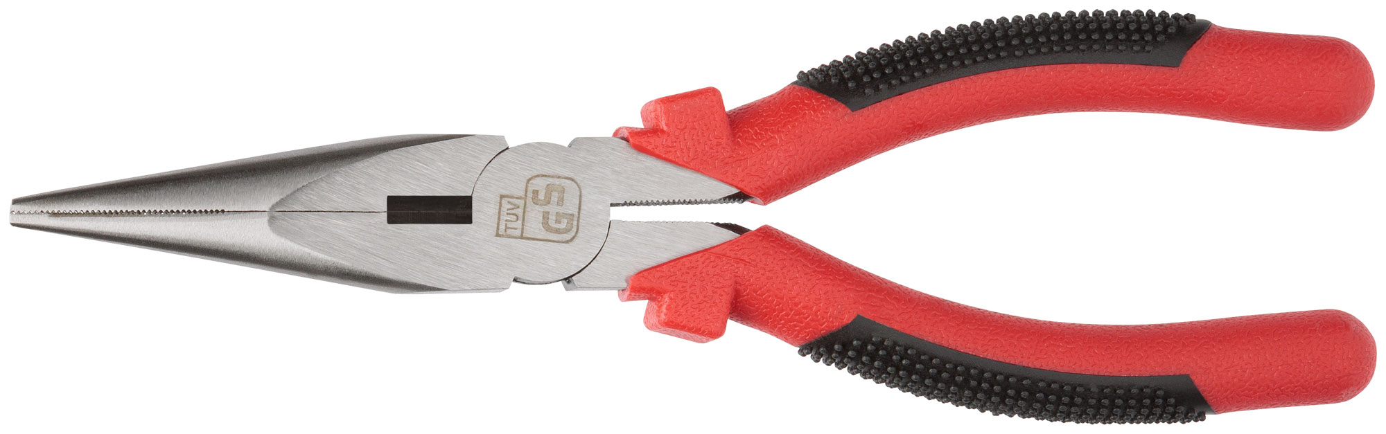 Тонконосы "Стандарт", красно-черные пластиковые ручки, полированная сталь 200 мм