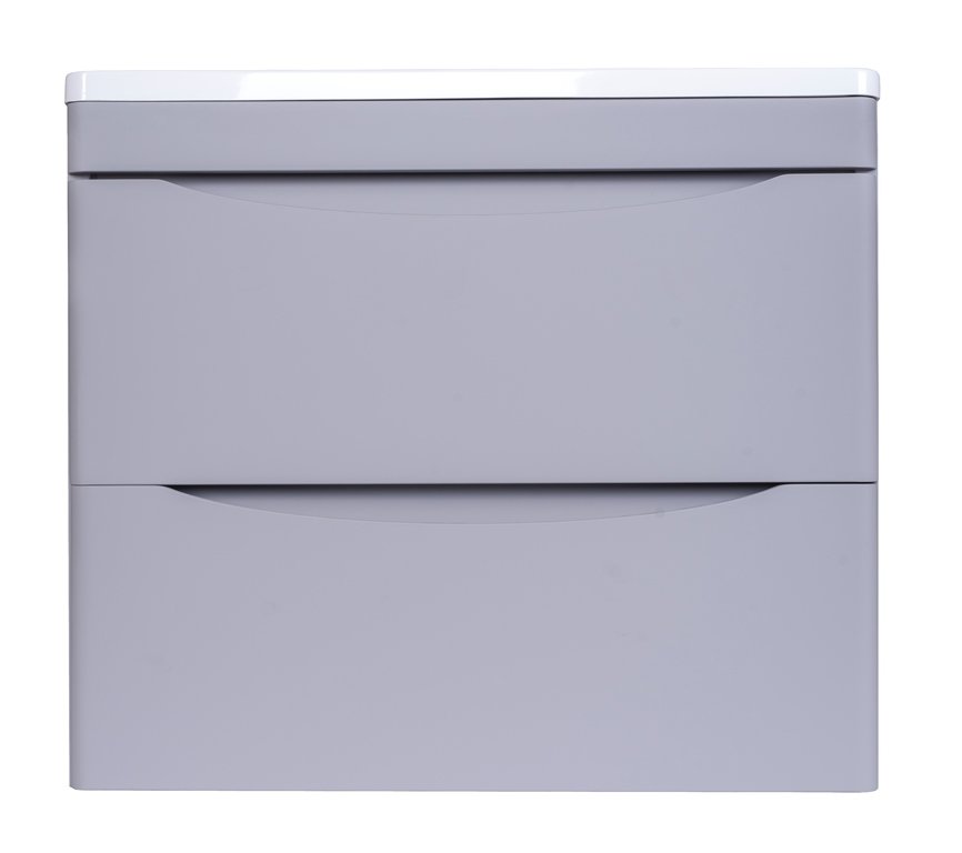 Тумба подвесная "Бергамо мини 60" (2 ящ.) Люкс антискрейтч серый, PLUS