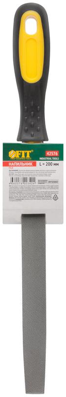 Напильник прорезиненная ручка плоский 200мм FIT 42576