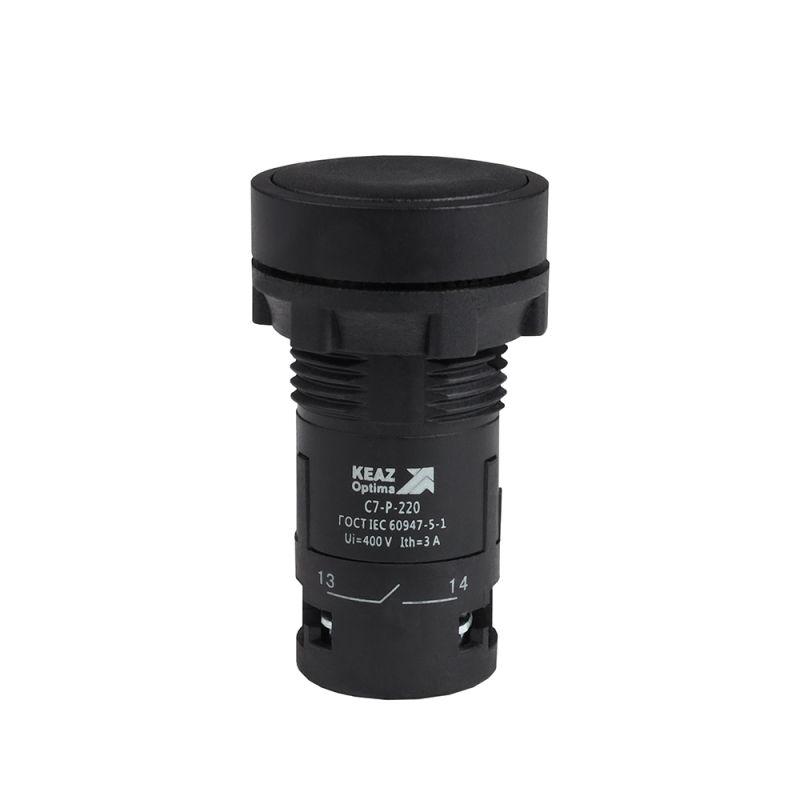 Кнопка OptiSignal Compact D22 С7-P-220 черн. 2НО XB7NA23 КЭАЗ 362049