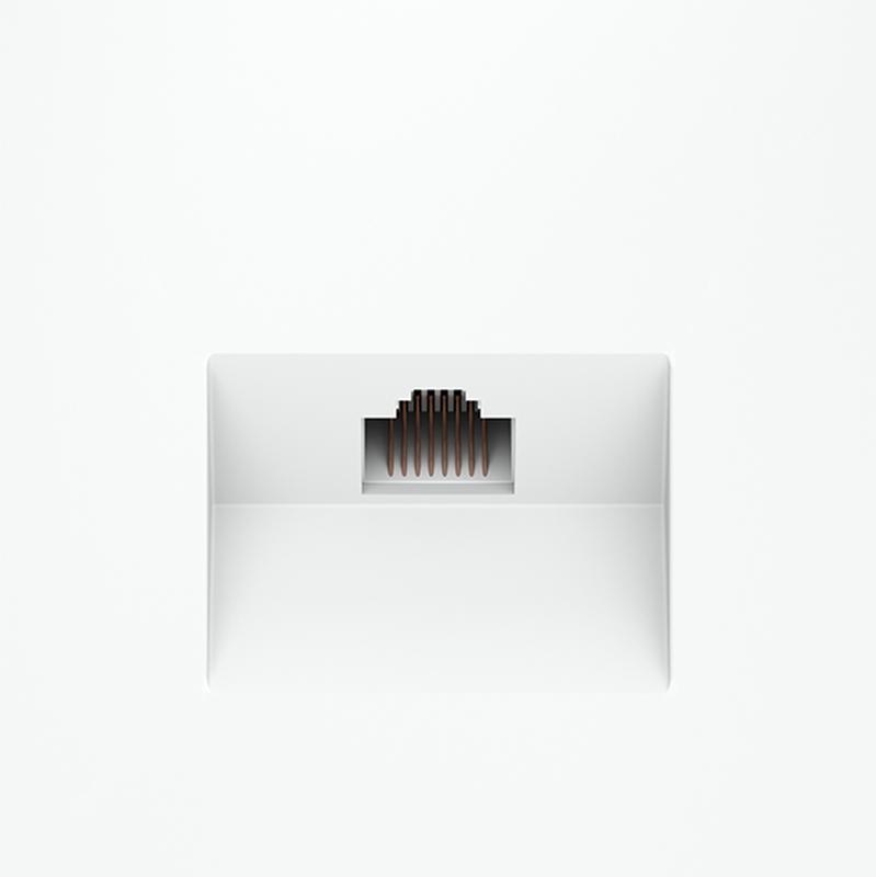 Розетка компьютерная 1-м СП S70 RJ45 кат.6 механизм бел. матов. Voltum VLS060102