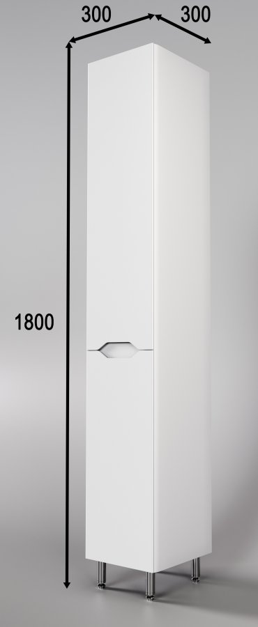 Колонна универсальная "Марелла L" с корзиной, Люкс антискрейтч белый матовый, PLUS