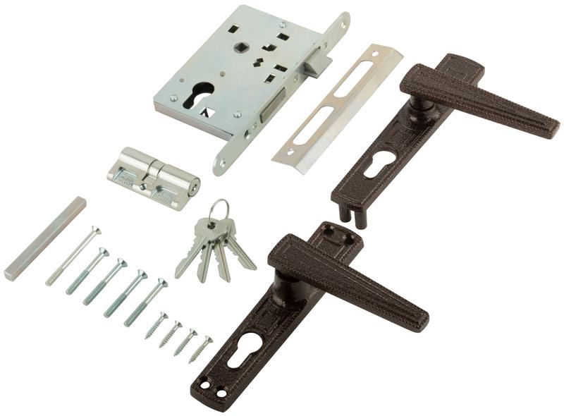 Замок врезной с ручками "Зенит" ЗВ4-3.01 медь 67000