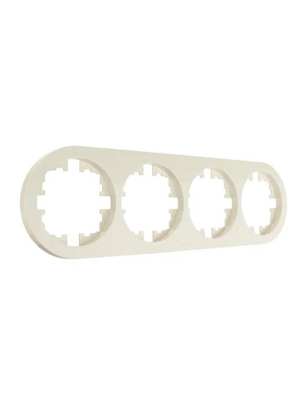 Рамка 4-м OSEN горизонт. круглая сл. кость LEZARD 744-9000-149