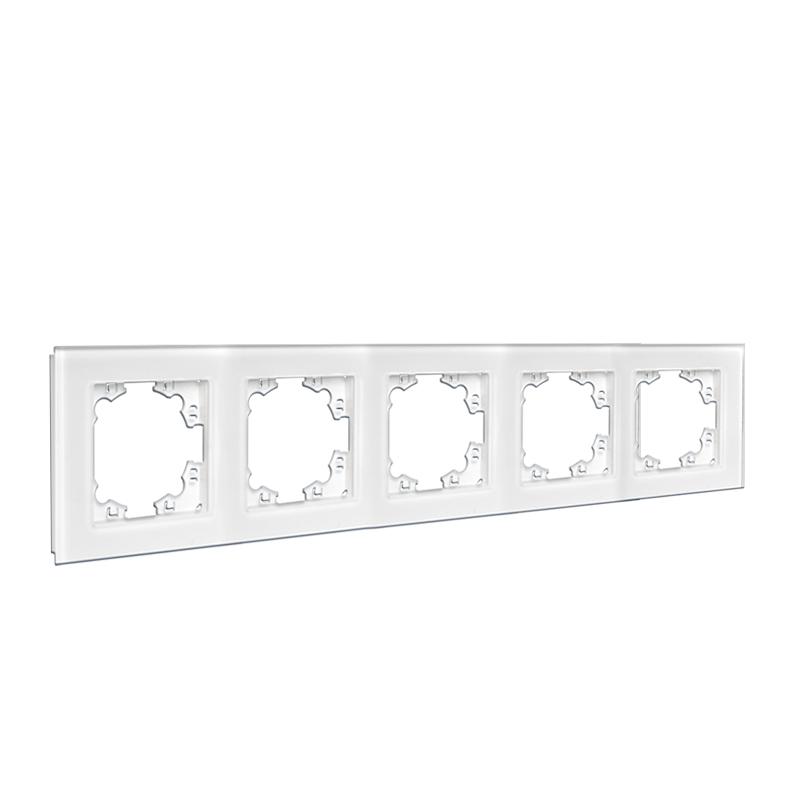 Рамка 5-м Афина стеклянная бел. UNIVersal 2246