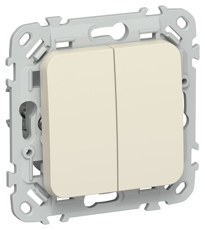 Выключатель 2-кл. СП FLITE ВС12-1-0-ФлСл 10А механизм сливочный IEK FI-V20-0-10-1-K86