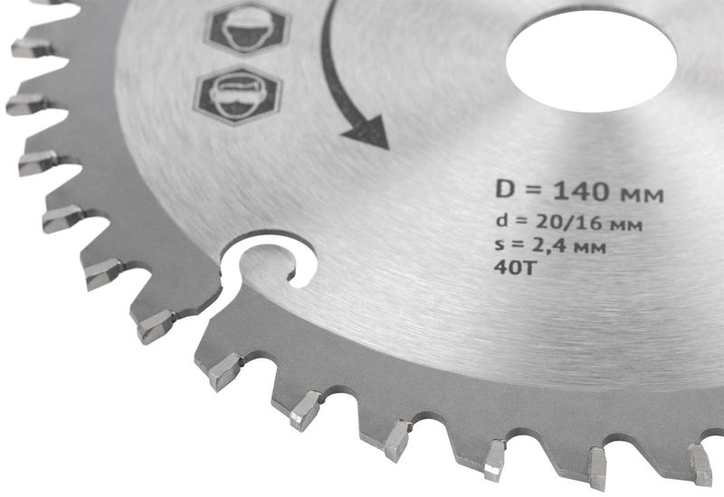 Диск пильный для циркулярных пил по ламинату 140х20/16х40T FIT 37765