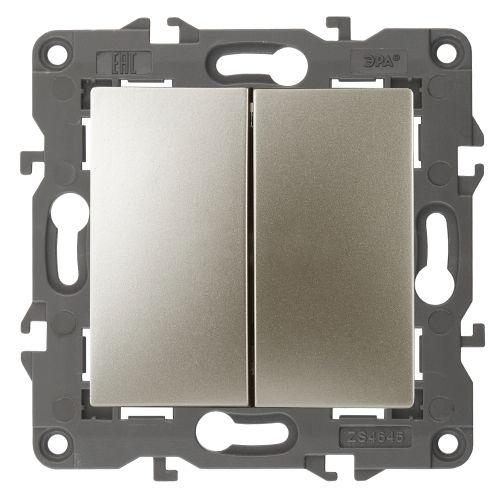 Переключатель перекрестный 2-кл. Elegance 14-1112-04 250В 10АХ шампань Эра Б0065307