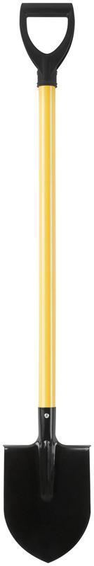Лопата штыковая ЛКМ 185х235х1060мм V-ручка; металлизированный черенок желт. 77214