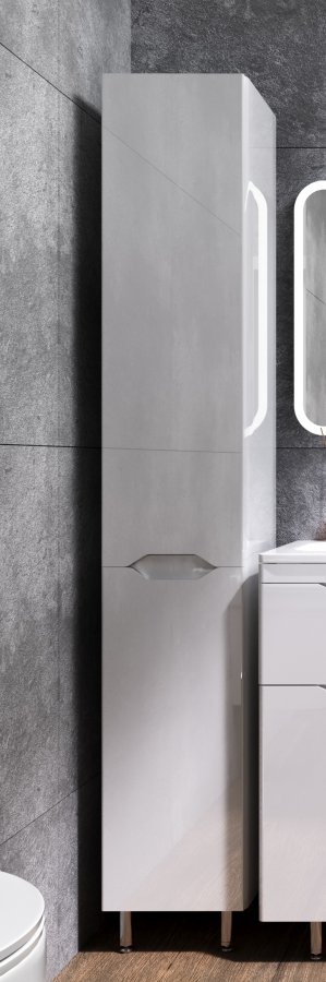 Колонна универсальная "Марелла" с корзиной, Люкс антискрейтч белый глянец, PLUS