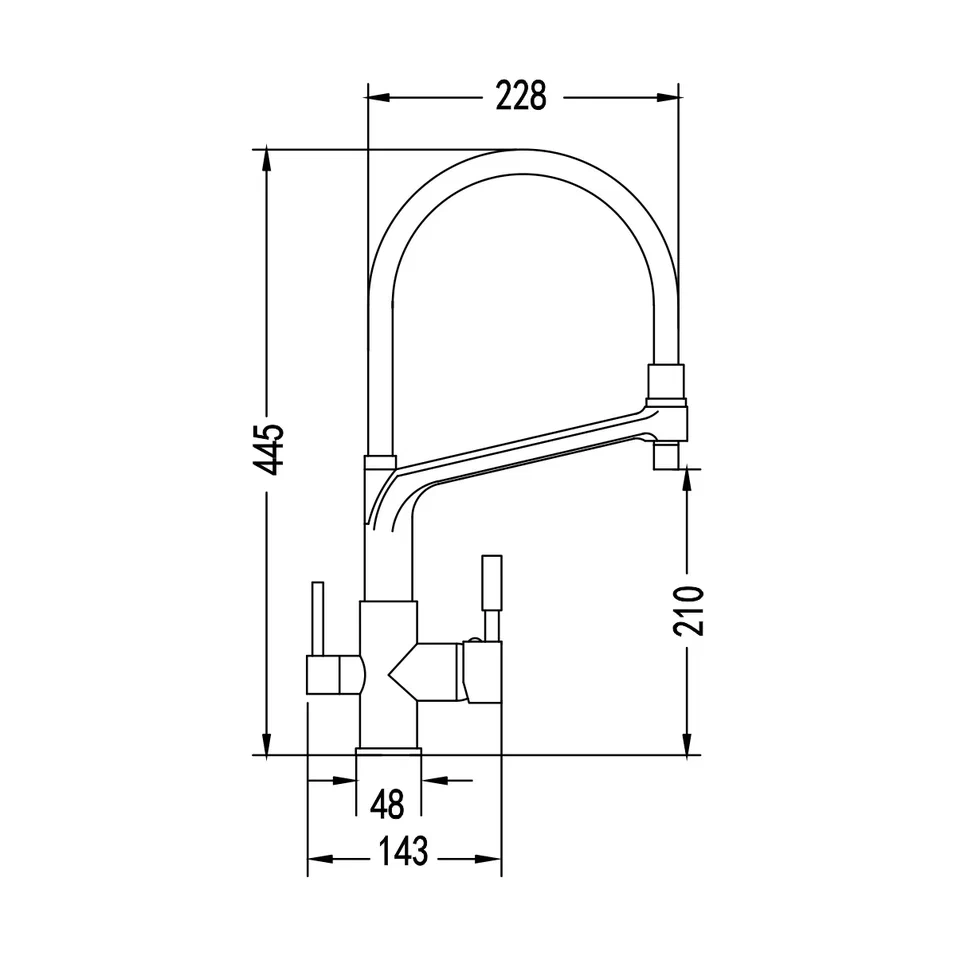 Смеситель для кухни Rose R658L, сатин