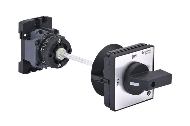 Выключатель-разъединитель 4п 20А IP20 с черн. выносн. рукоят. на дин-рейке/плате SE MSD20440B