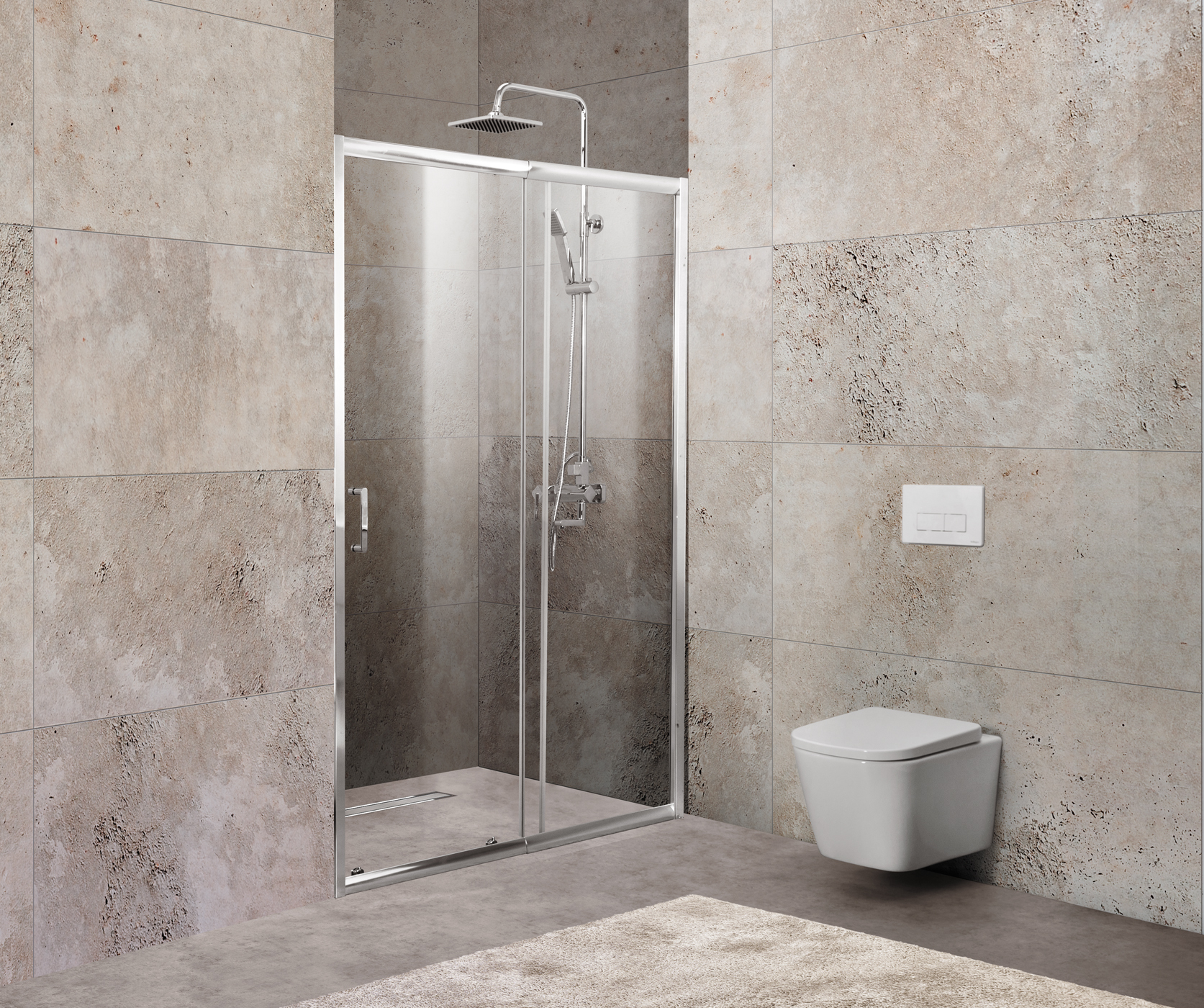 Душевая дверь BelBagno UNIQUE-BF-1-120/135-C-Cr