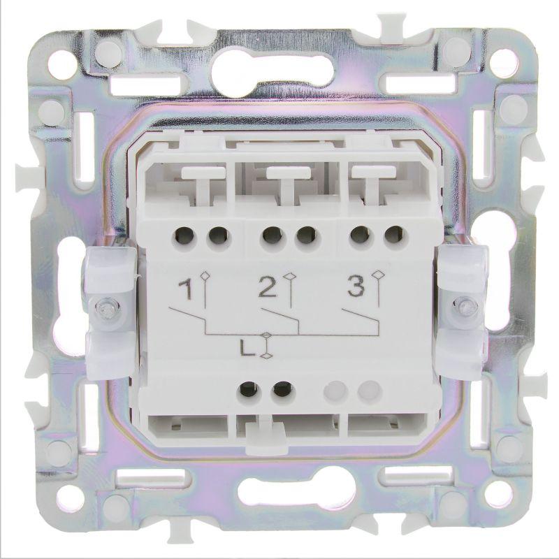Выключатель 3-кл. SKANDY 10А SK-V11S серебр. IEK SK-V30-0-10-K23