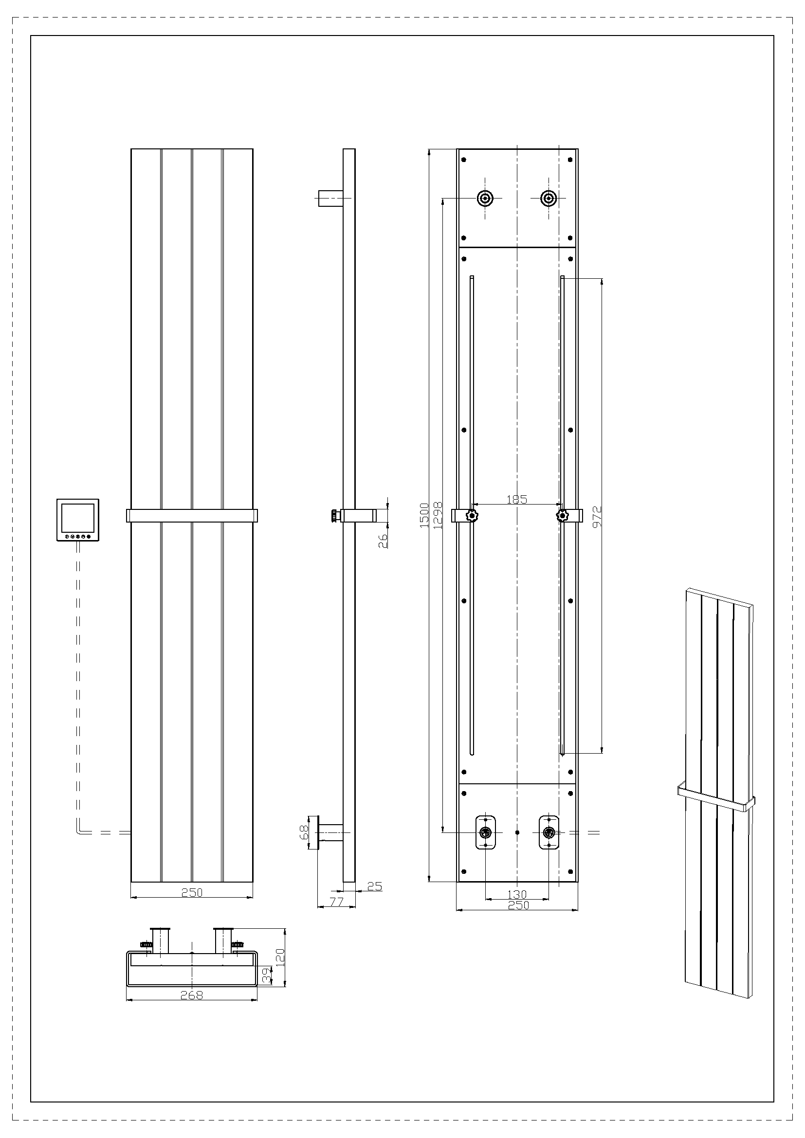 Полотенцесушитель электрический MATT WHITE