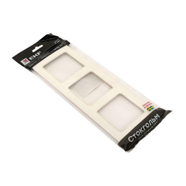 Рамка 3-м Стокгольм бел. PROxima EKF EZM-G-302-20