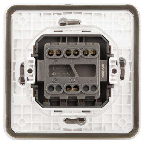Выключатель Эксперт 11-1524-01 двойн. IP55 10АХ-250В СУ бел. Эра Б0063271
