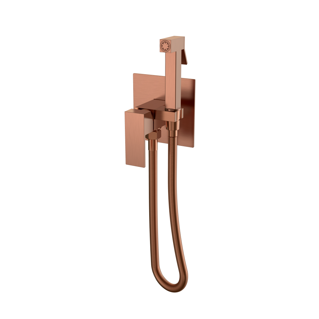 Смеситель гигиенический, QUBIC Copper Brushed