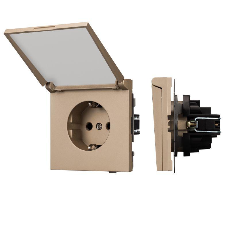 Механизм розетки SCT-TENDO-MCP-PL-GD 230В 16А влагозащ. Arlight054093