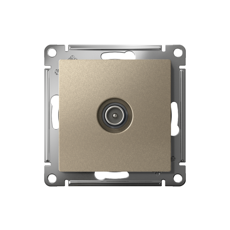 Розетка телевизионная оконечная TV AtlasDesign 1дБ механизм шампань SE ATN000591