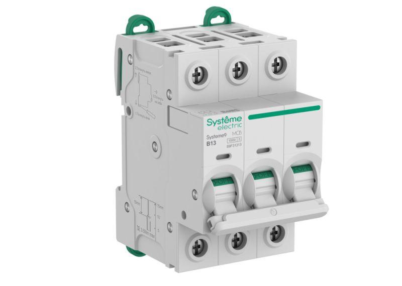 Выключатель автоматический 3п B 13А 10кА Systeme9 400В SE S9F31313