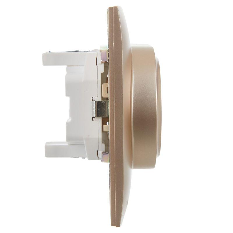 Розетка 2-м SKANDY 16А с заземл. без защ. шторок в сборе SK-R08Sa песочн. IEK SK-R21-16-K98-F