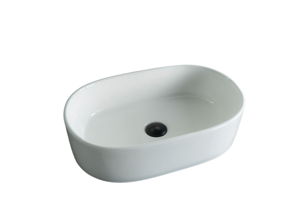 Раковина Gid N9025 51111 накладная белая 56x35x14