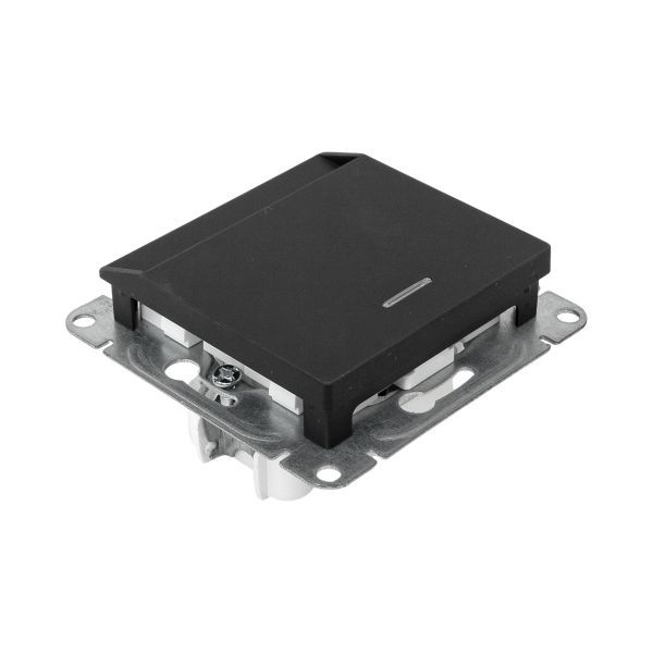 Выключатель карточный Эпика с подсветкой механизм черн. EKF UP1-SWB-card