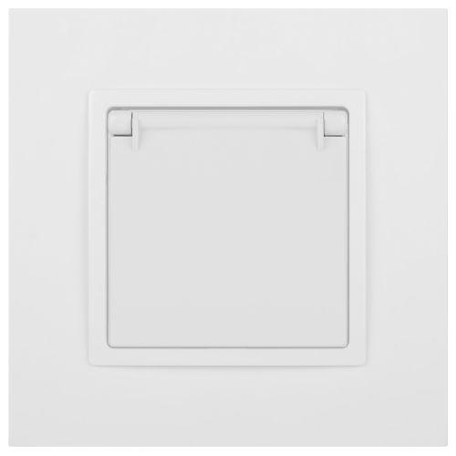 Розетка Elegance 14-2103-01М 16А 250В 2P+E Schuko защ. шторки с крышкой матов. бел. Эра Б0065808