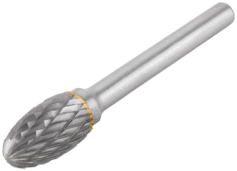 Шарошка карбидная штифт 6мм тип "E" овальная 12х20х65мм FIT 36616