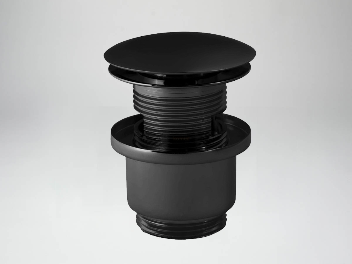 Универсальный донный клапан клик-клак 1 1/4" из латуни Paffoni ZSCA050NO Черный матовый