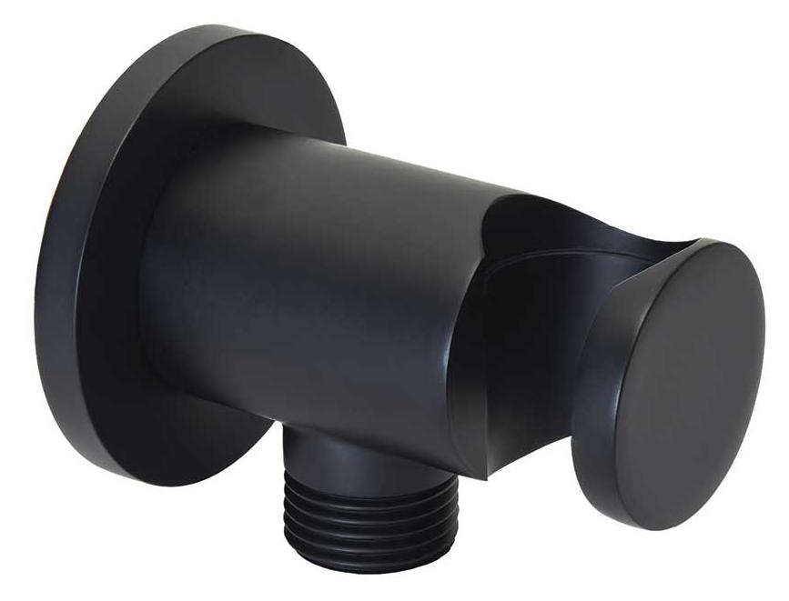 Водорозетка 1/2' с держателем, черная матовая