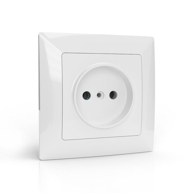 Розетка 1-м СП AVA 16А IP20 без заземл. без защ. шторок в сборе бел. TOKOV ELECTRIC TKL-AV-R1F-C01