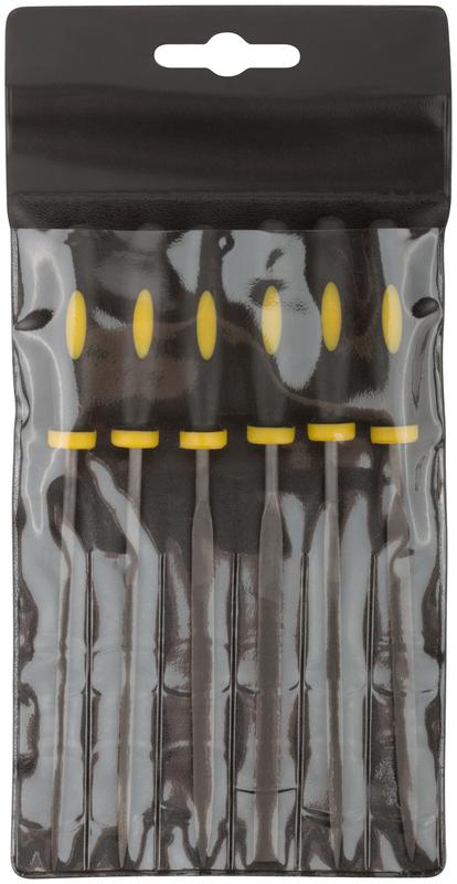 Надфиль прорезиненный ручка 3х150/70мм 6шт FIT 42172