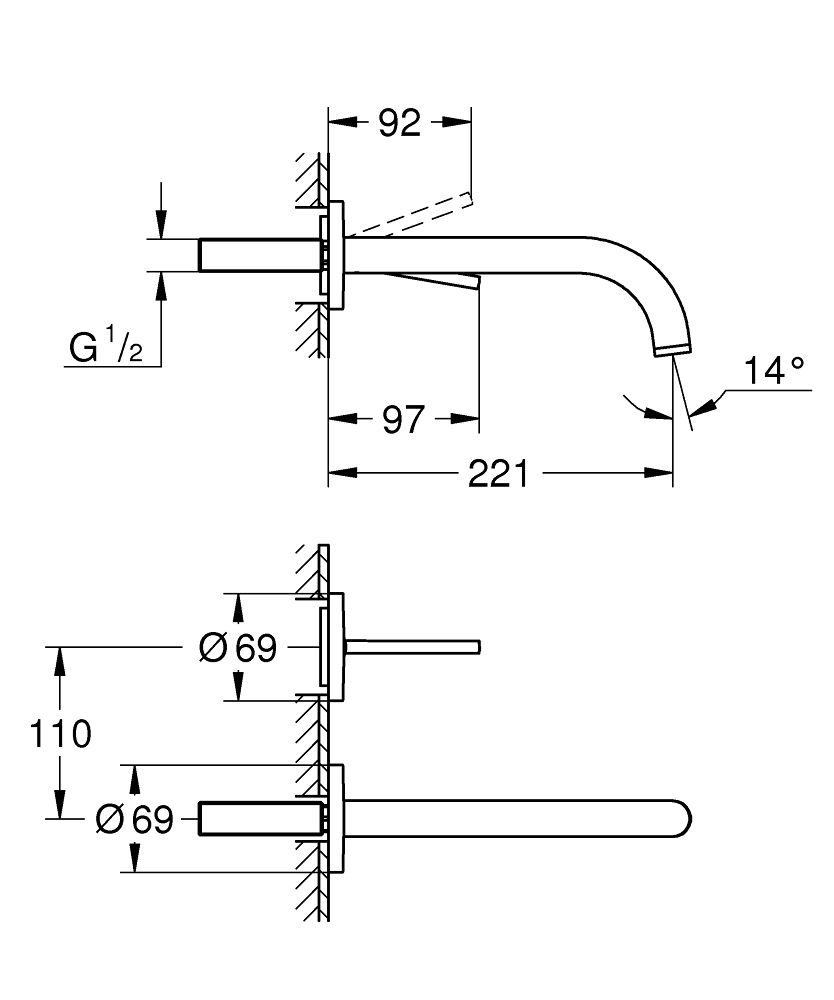 Смеситель Grohe Atrio New Joy 19918003 для раковины