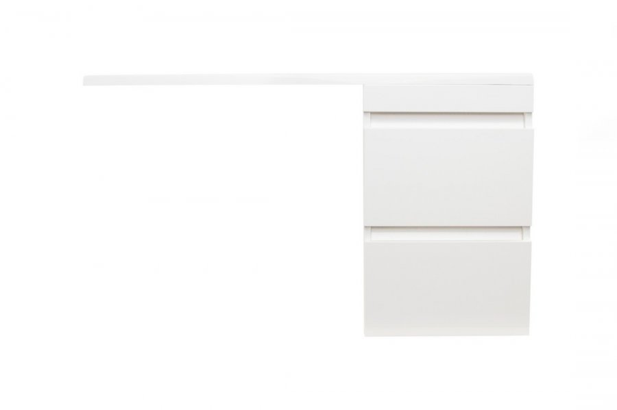 Тумба подвесная "Даллас 100", Люкс белая, PLUS, ЭМАЛЬ