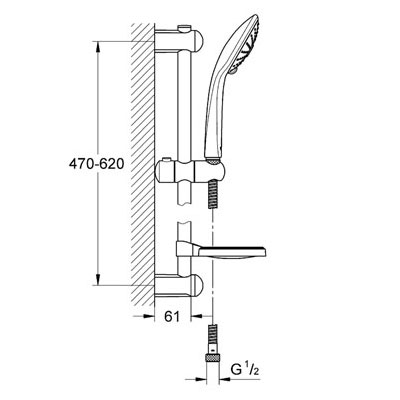 Душевой гарнитур Massage Grohe Euphoria 27231001