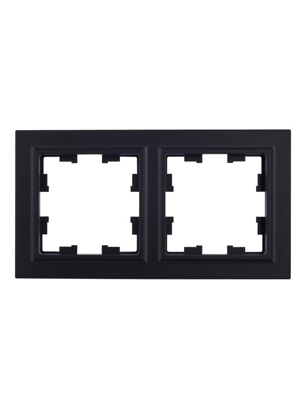 Рамка 2-м BRITE РУ-2-БрЧ черн. IEK BR-M22-K02