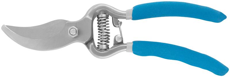 Секатор режущие кромки внахлест усиленная пружина цельнокованый ПВХ изогнутые ручки 215мм FIT 77088
