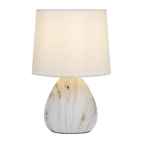 Лампа настольная Damaris D7037-501 1хE14 40Вт керамика бел. с золотом с абажуром Rivoli Б0053457