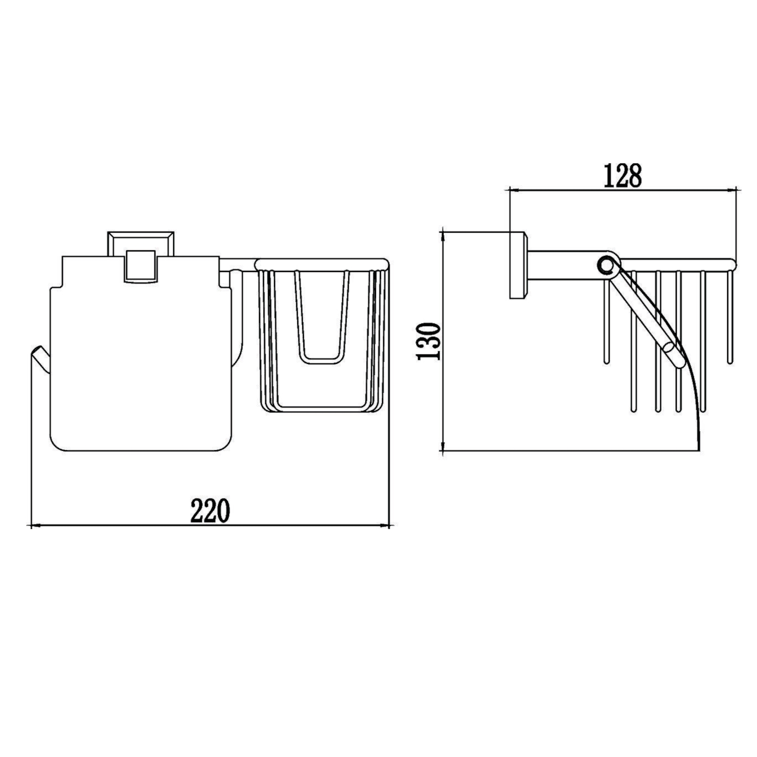 Держатель для туалетной бумаги и освежителя Savol S-L09551, хром