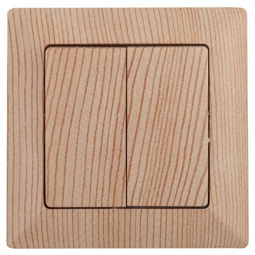 Выключатель 2-кл. СП Solo 4-104-11 10А IP20 250В сосна Intro Б0053592