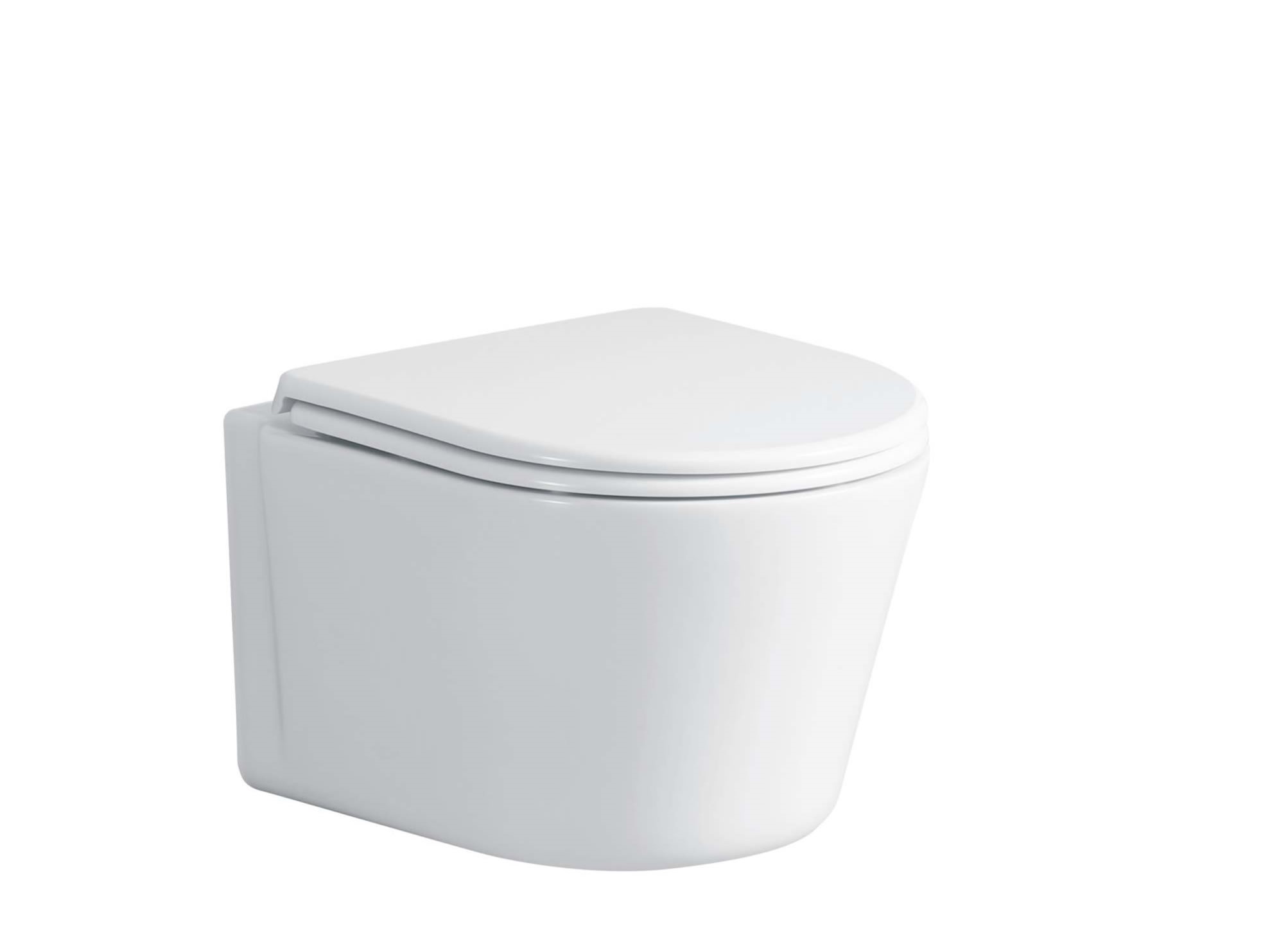 Унитаз SANTA Aria подвесной безободковый широкий Ceruttispa CT9666 (485х410х355)