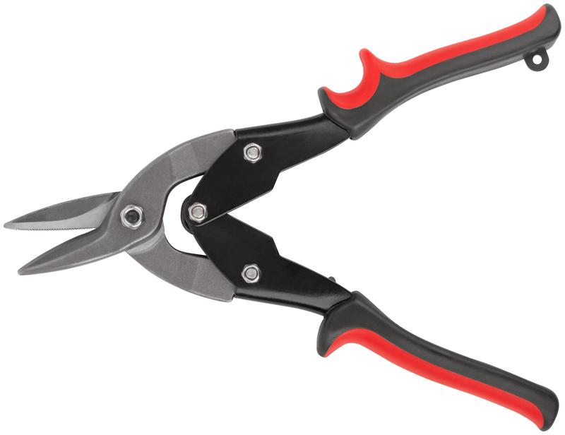 Ножницы по металлу усиленные CrV профи прорезиненные ручки левые 250мм FIT 41571