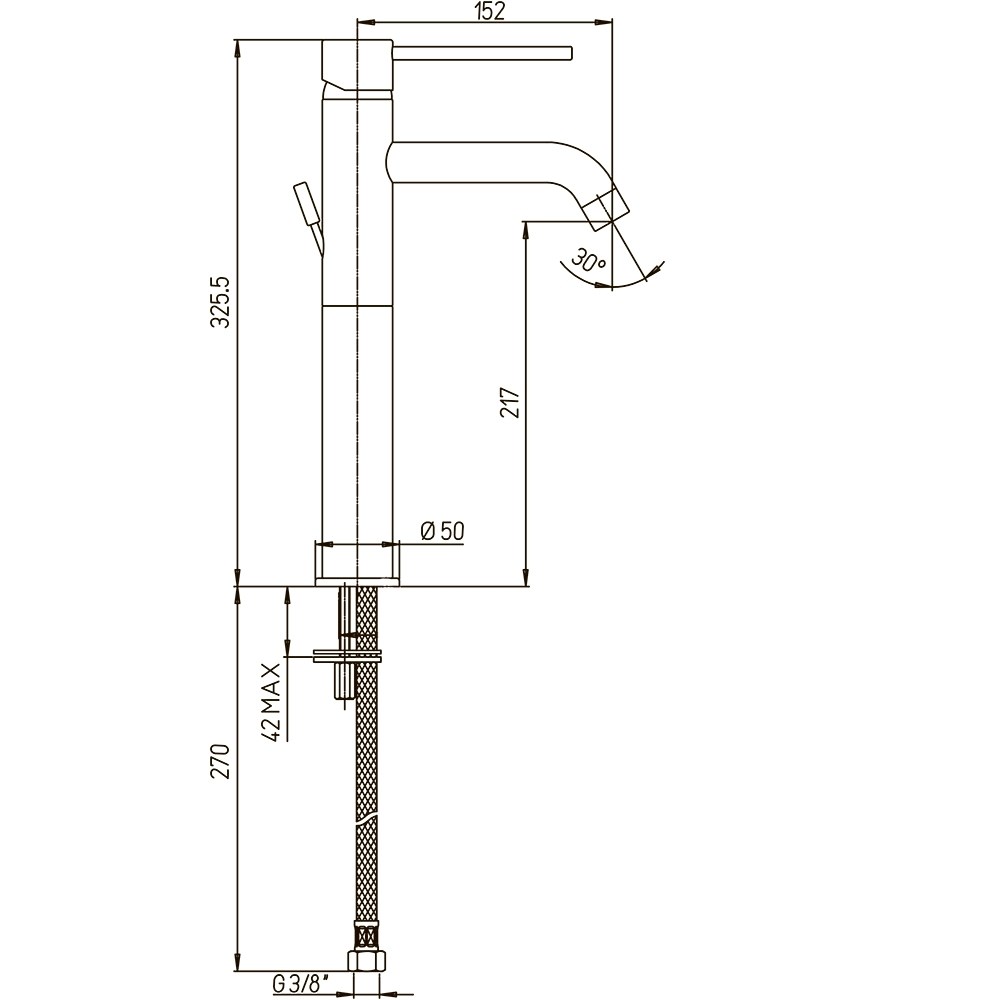 Смеситель Paini COX 78CR205LLFTLMKM для раковины