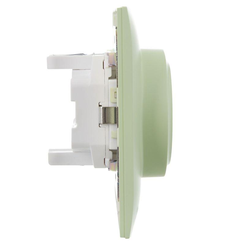 Розетка 2-м SKANDY 16А с заземл. защ. шторки в сборе SK-R07G мятный IEK SK-R24-16-K06-F