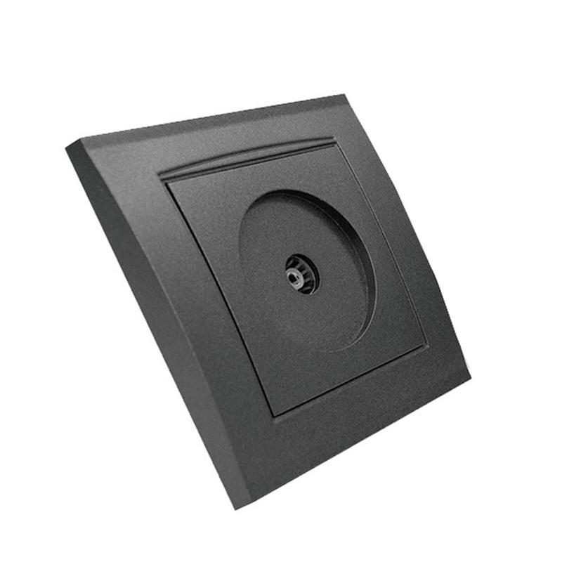 Розетка телевизионная TV 1-м СП Бриллиант в сборе графит Universal 7947571-Gr